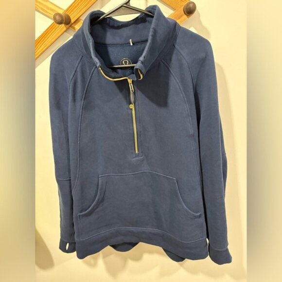 Lululemon Scuba Oversized Funnel-Neck Half Zip *LongClub Blue / Gold - Picture 6 of 7